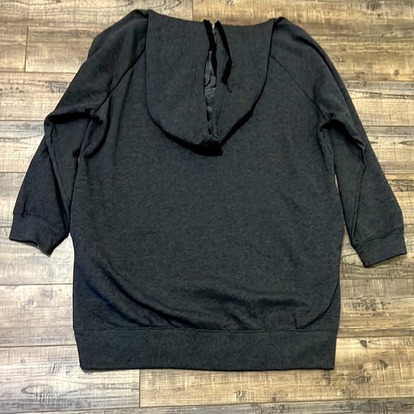 Victoria's Secret PINK Sparkly Logo HOODIE Dress/Extra Long Sweatshirt Large - Picture 2 of 6